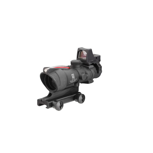 ACOG BAC RIFLESCOPE W/ RMR - MATTE, 4X32MM, .223 BDC RED CHEVRON RETICLE, LED 3.25 MOA RED DOT
