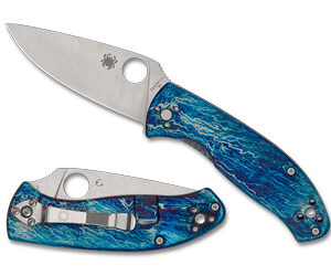 SPYDERCO TENACIOUS TI DISRY BLU/SLV