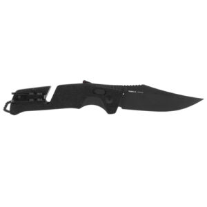 TRIDENT AT KNIFE - BLACKOUT, PLAIN EDGE, CLIP POINT, 3.7" BLADE