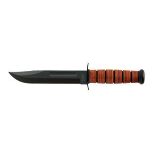 FULL-SIZE USMC KA-BAR FIXED KNIFE - BLACK - CLIP POINT