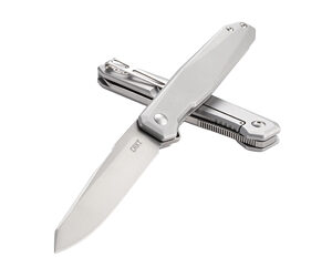 CRKT FACET SILVER 3.37" PLAIN EDGE