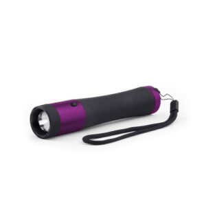 STUN GUN FLASHLIGHT - PURPLE, 200 LUMENS, IVY