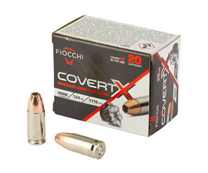 FIOCCHI COVERTX 9MM 124GR JHP 20/200