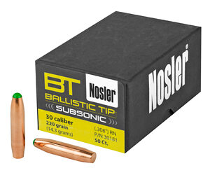 NOSLER 30 CAL 220GR 50CT