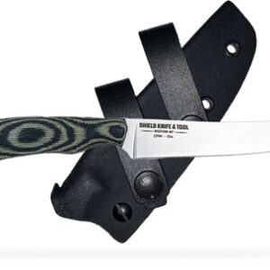 NIMROD STONE WASHED - OD / BLACK CANVAS MICARTA, PLAIN EDGE, 4.38" BLADE